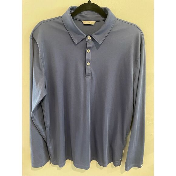 Willy California Other - Large Athletic Polo Shirt-Blue-WILLY California-S/S Pima Cotton Ret$70 EUC Large